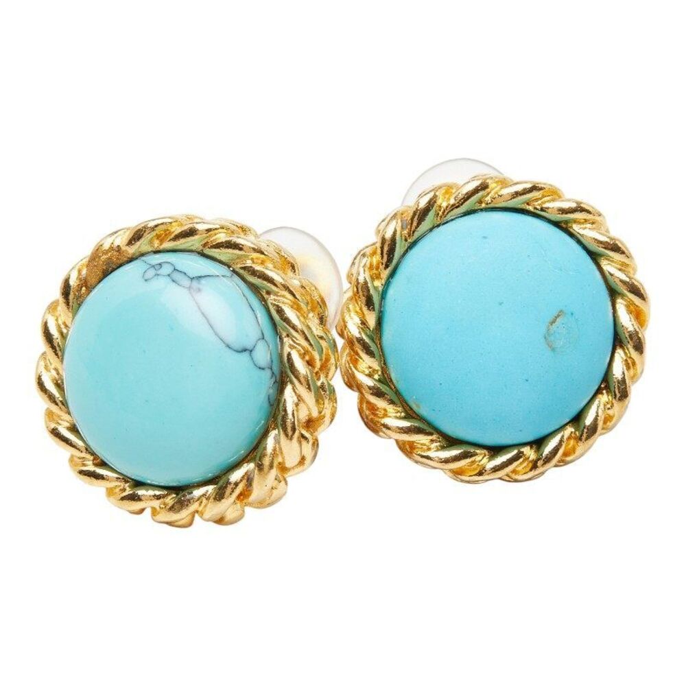 Chanel Vintage Round Clip Earrings